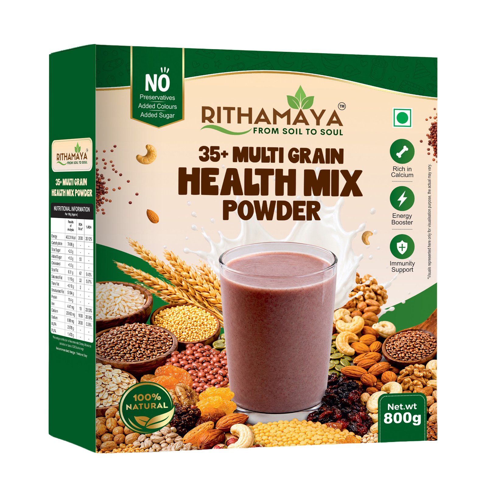 35+ Multigrain Health Mix Powder (800g)